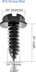 8PCS Stainless Steel License Plate Screws, Rust-Proof & Anti-Rattle License …