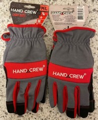 Hand Crew Light Duty Washable Synthetic Leather Palm Gloves – Medium / Large