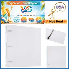 2-Pack 1.5 Inch Plastic 3-Ring Binders Clear Letter Size Durable Waterproof