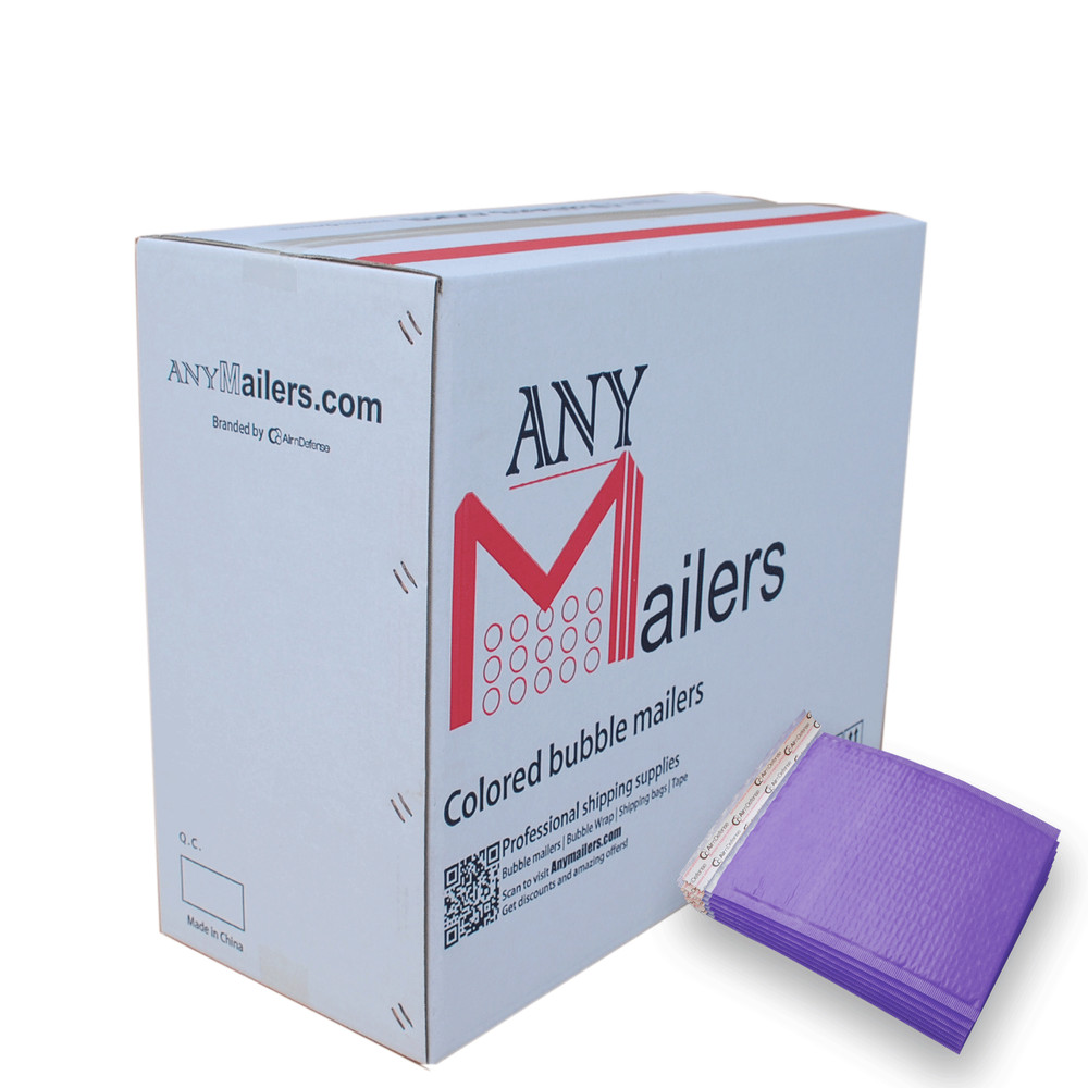 AirnDefense 1000 #0 6.5X10″ Purple Poly Bubble Mailers Shipping Padded Envelope