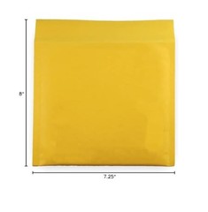 5 EcoSwift Size #CD 7.25 x 8 Kraft Bubble Mailers Self x 8 inches, Gold