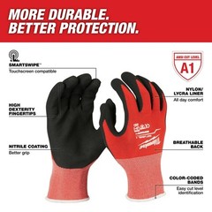 Milwaukee 48-22-8901B 12PK Cut 1 Dipped Gloves – M [A1]