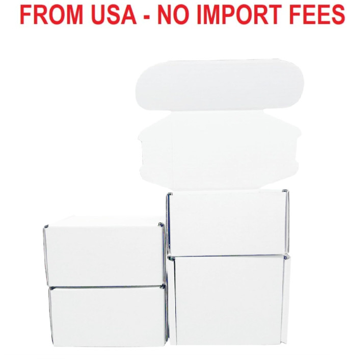 4x3x2 Inches White Corrugated Cardboard Shipping Boxes Small Mailer Boxes for Bu