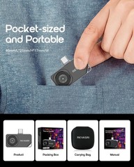 REVASRI Thermal Camera for iPhone and Android, 320×240 Super IR Resolution…