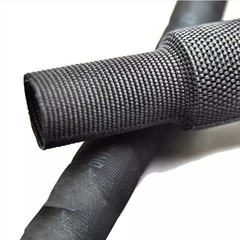 96&300 Inches Black 2:1 Heat Shrink Braided Sleeve Cable Sheath Fabric Tubing