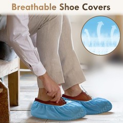 X-Large Disposable Non Slip Shoe Covers 50PCS Breathable Stretchable Foot Covers