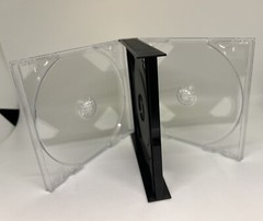 3 NEW CHUBBY 24MM DOUBLE (2) CD CASE WITH CLEAR TRAY, ASSEMBLED, 1057Q+KC02PK