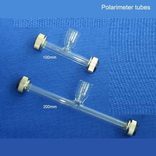 Azzota® Borosilicate Glass Polarimeter Tube, Cup Model, 100mm
