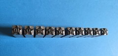 1-10 Numbered Stars 24pt Metal Type Letterpress