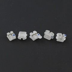 Dental Orthodontic Bracket Ceramic Metal Aesthetic Braces Roth 018 022 5-5 Clear