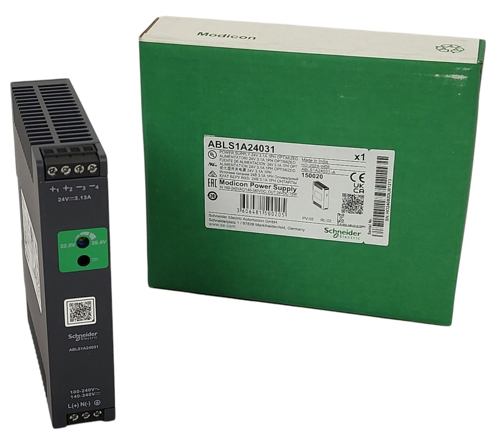 Schneider ABLS1A24031 Regulated Power Supply 100-240V AC, 24V 3.1 A Single Phase