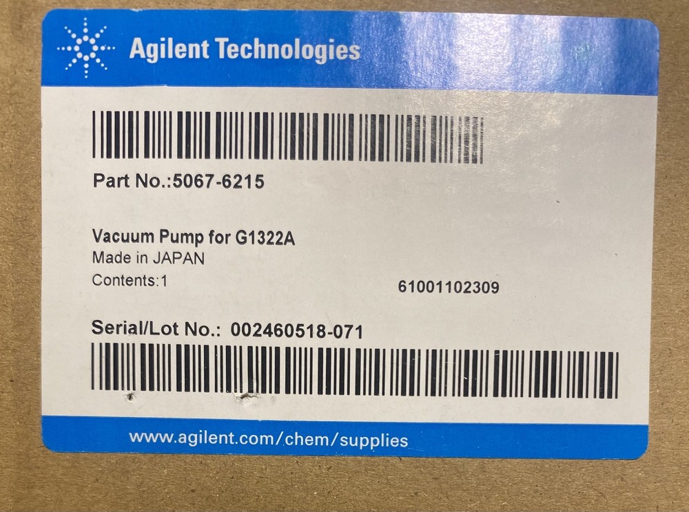 Agilent Vacuum Pump for G1322A Part# 5067-6215 NEW OPEN BOX