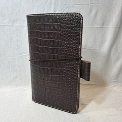 Planner Perfect Brand Traveler’s Notebook – Dark Brown Alligator Skin