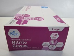Medpride Powder Free Nitrile Exam Gloves Large Box 100 – Blue (Brand New)