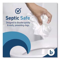 4 in. x 3 in. White Septic Safe 2-Ply Toilet Paper, 400-Sheets Per Roll, (9-Roll
