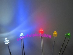 500pcs, 1.8mm Red Yellow Blue Green White Diffused LED Leds Light Mix Colors New