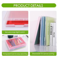4 Pack Photo Storage Box, Scrapbook Paper Storage Fits 8.5″ x 11.5″ A4 Letter…