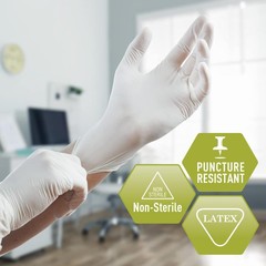 MED PRIDE Disposable Latex Medical Examination Gloves, Powder-Free, 5 Mil Th…