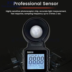 S8608 LCD Light Meter Digital Illuminance Meter Luxmeter Photometer 200000Lux