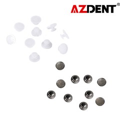 AZDENT Dental Orthodontic Lingual Buttons Bondable Round Base Ceramic /Metal
