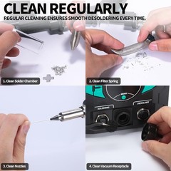 Soldering Iron Desoldering Station Kit with Upgraded Desolder Tool, 110W EVO Sol
