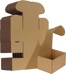 7X5X4 Inches Shipping Boxes Set of 50, Brown Corrugated Cardboard Box Literature