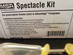 MSA Spectacle Kit 816137 for Prescription Lenses Used in Advantage Facepiece NIB