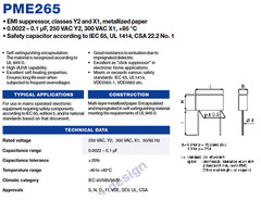 QTY (50) .022uf 250V Y2 SUPPRESSION METALLIZED PAPER CAPACITORS PME265MB522M