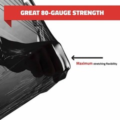 80 GAUGE – 4 Rolls Black Shrink Wrap Stretch Film 18″ X 1000′ Total 4000 FT