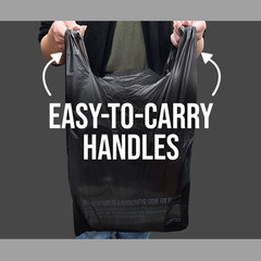 Black T-Shirt Carryout Bags, 11.5″ x 6.5″ x 22″ 1000 ct. Free Shipping
