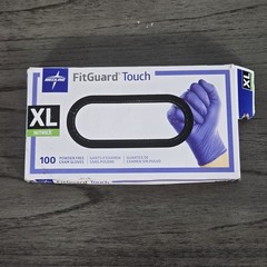 Medline FitGuard Touch Nitrile Exam Gloves 100 Count, Extra Large XL Blue