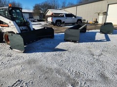7′ Bobcat Skid Steer Snow Pusher Box Commercial 30″ Tall Plow CAT Case Protech
