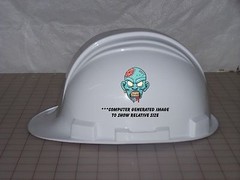 3 – Blue Zombie Head 2″ Tool Box Hard Hat Helmet Sticker H170