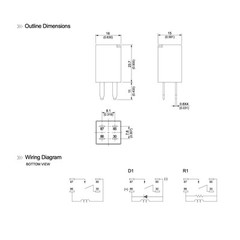 4PCS For Song Chuan 303-1AH-C-R1-U01-12VDC Ultra Micro ISO Relay SPNO 20A DC12V