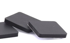 1 1/2″ Rubber Squares 3/16″ Thick 3M Adhesive Backing Various Pack Sizes
