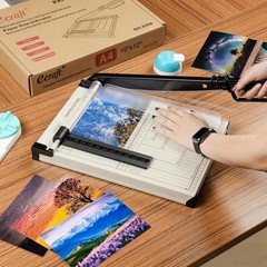 Paper Cutter,Paper Trimmer with Guard,12″ Cut Length Guillotine Paper Cutter