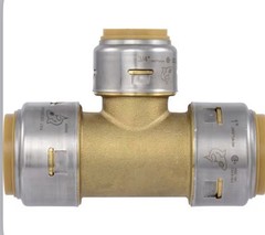 SharkBite MAX UR416A, 1-in. x 1-in. x 3/4-in. Push-to-Connect Reducing Tee
