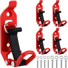 PercyEffie 4 Pcs Shovel Mount Heavy Duty Mounts for Roof Rack Red