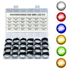 1200PCS Super Bright SMD LED Diode Assortment 6 Colors Assortment 0603 0805 1206
