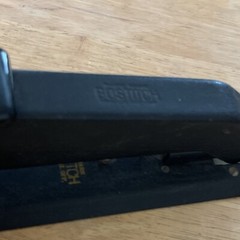Vtg. Bostitch Model B5 Black Textured Finish Metal Stapler USA Heavy Duty Works!