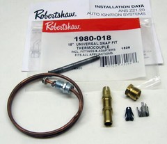 10 Pack of Robertshaw Thermocouple 18″ 1980-018 Snap Fit Universal