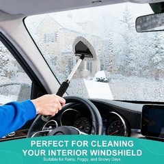 Windshield Cleaner Tool, Car Interior&Exterior Window Cleaning Too Color: Gray