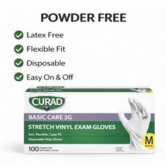 Medium Vinyl Exam Gloves Powder Free Latex Free Disposable Gloves Bulk Packs