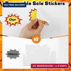 BESARME Garage Sale Stickers, Disposable Yard Sale Price Stickers 2″x 3″& 3″x 4″