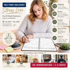 2027-2028 Monthly Planner, 24-Month Calendar, 8.6″ x 11″ Academic Planner | Janu