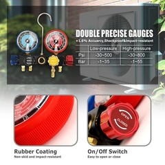 4 Way A/C Manifold Gauge Set – R134A R410A R404A R22
