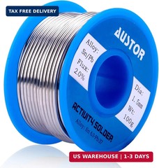 AUSTOR 63-37 Tin Lead Rosin Core Solder Wire for Electrical Soldering (1.5mm, 10