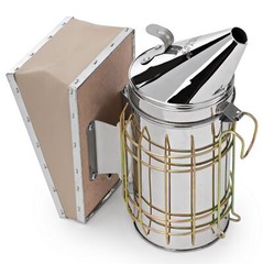 Bee Hive Smoker Stainless Steel with Heat Shield Calming Beekeeping Equipment