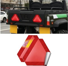 2PCS/Set Slow Moving Car Sign, 7 x 8 Inches Diamond Grade Reflective Vehicle Saf