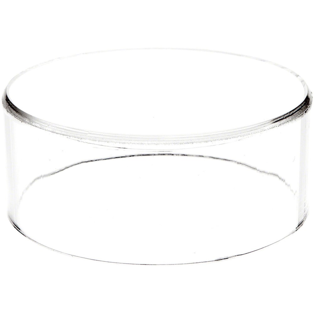 Plymor Clear Acrylic Round Cylinder Display Riser, 2″ H x 5″ D